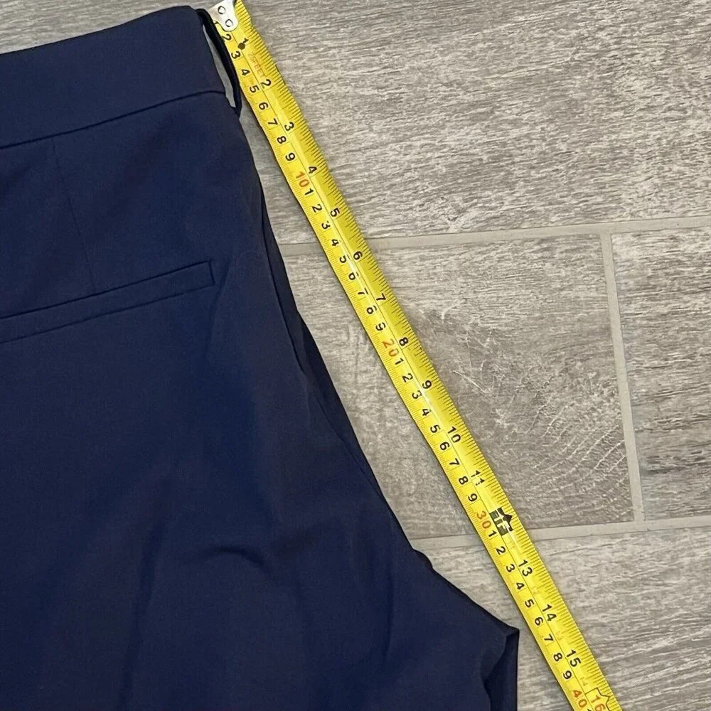 LOFT Women’s Dressy Wide Leg Cargo Pants Size 12 Navy Blue Utility Career - Picture 5 of 9